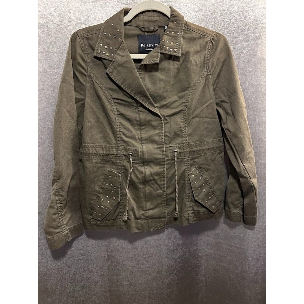Relativity Jacket Outerwear Women's Size PS Olive - Green Utility